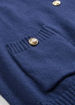 bonprix bonprix Jerséis|Ropa De Punto>Chaqueta de punto con bolsillos Azul marino