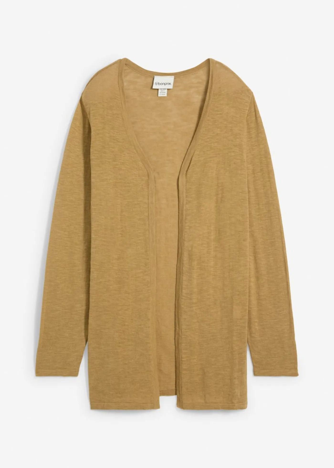 bonprix bonprix Básicos|Jerséis>Chaqueta de punto de algodón ligero y calidad superior Marrón caqui