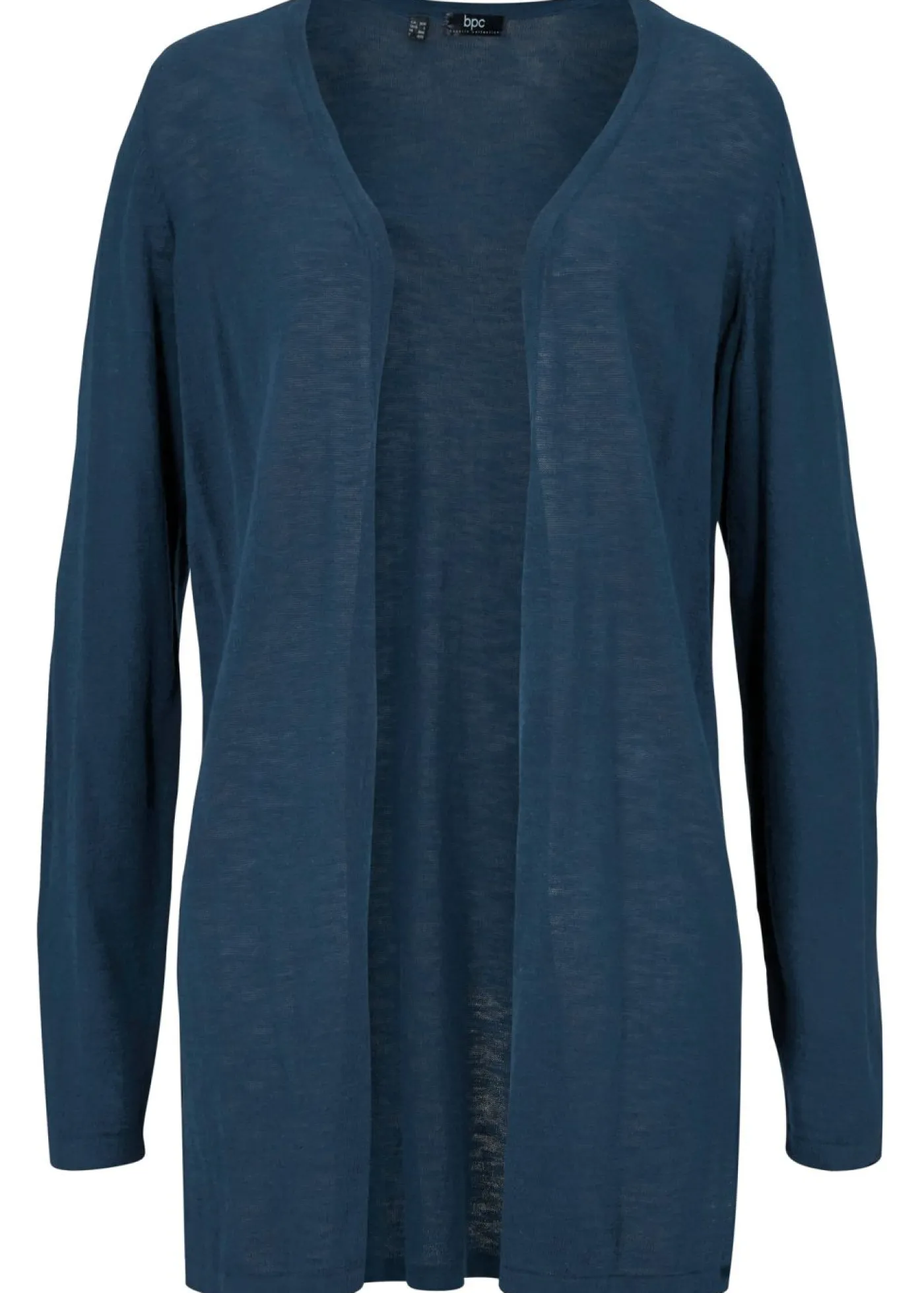 bonprix bonprix Básicos|Jerséis>Chaqueta de punto de algodón ligero y calidad superior Azul marino