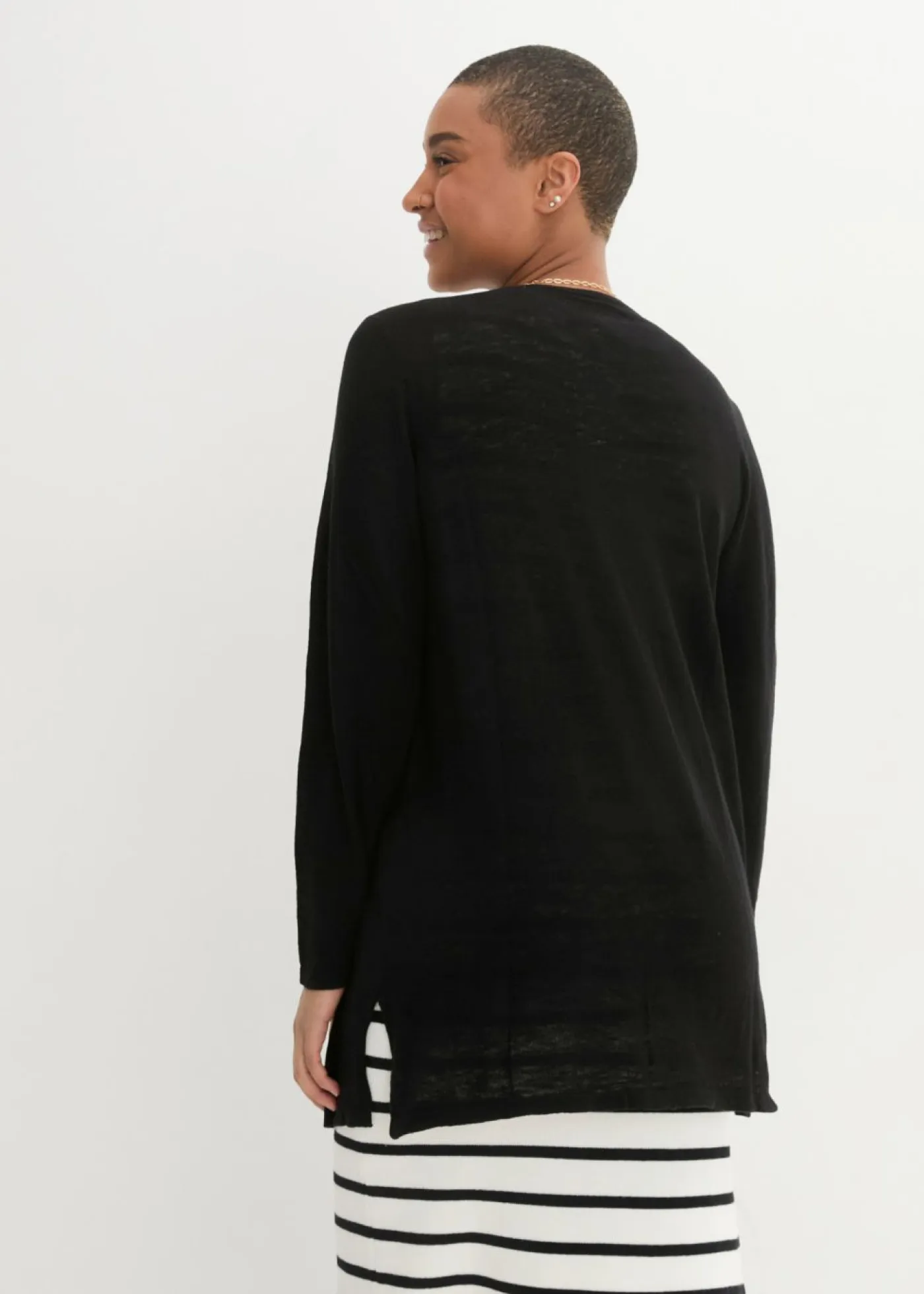 Mujer bonprix bonprix Chaqueta de punto de algodón ligero y calidad superior