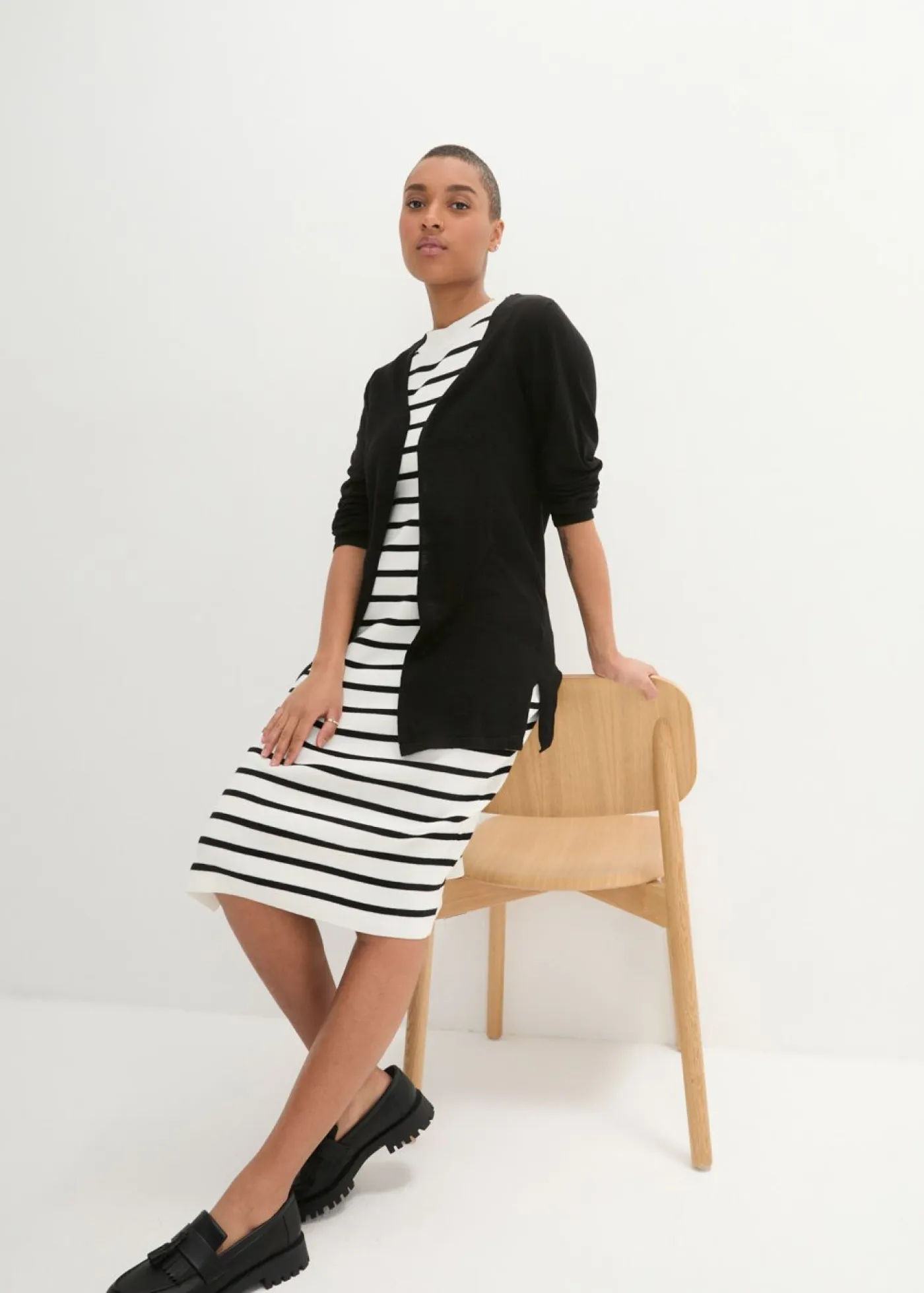 Mujer bonprix bonprix Chaqueta de punto de algodón ligero y calidad superior