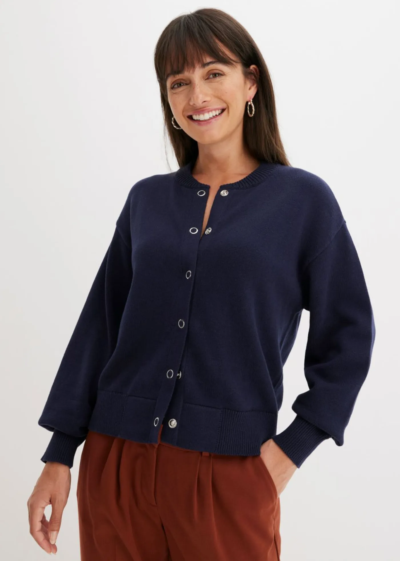 Mujer bonprix bonprix Chaqueta de punto de algodón puro