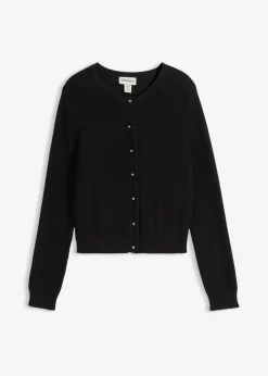 Mujer bonprix bonprix Chaqueta de punto de mezcla de lana con botones decorativos