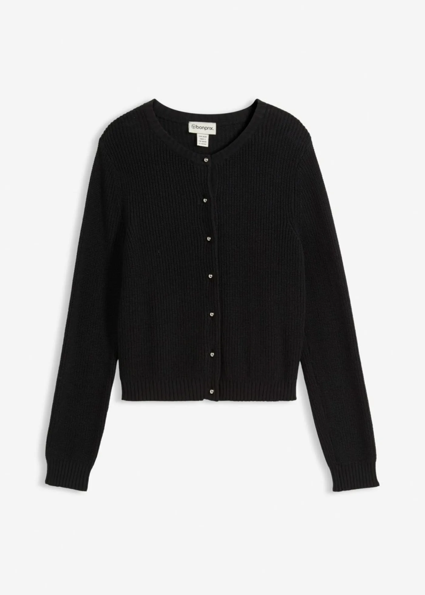 Mujer bonprix bonprix Chaqueta de punto de mezcla de lana con botones decorativos