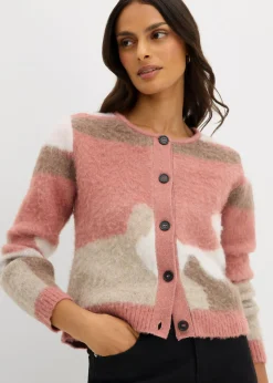 Mujer bonprix bonprix Chaqueta de punto estampada con botones