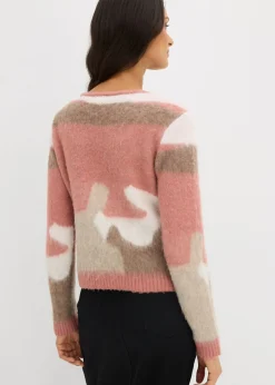 Mujer bonprix bonprix Chaqueta de punto estampada con botones