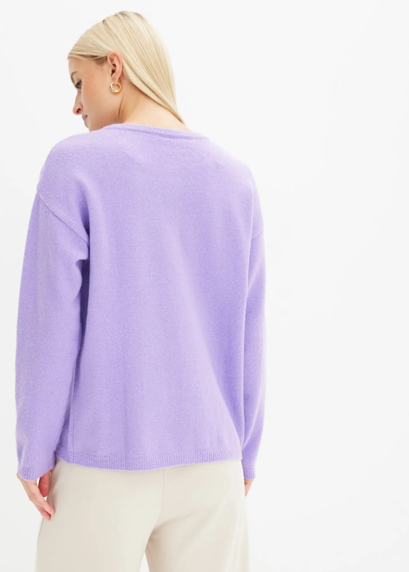 bonprix bonprix Básicos|Jerséis>Chaqueta de punto fino Lila suave