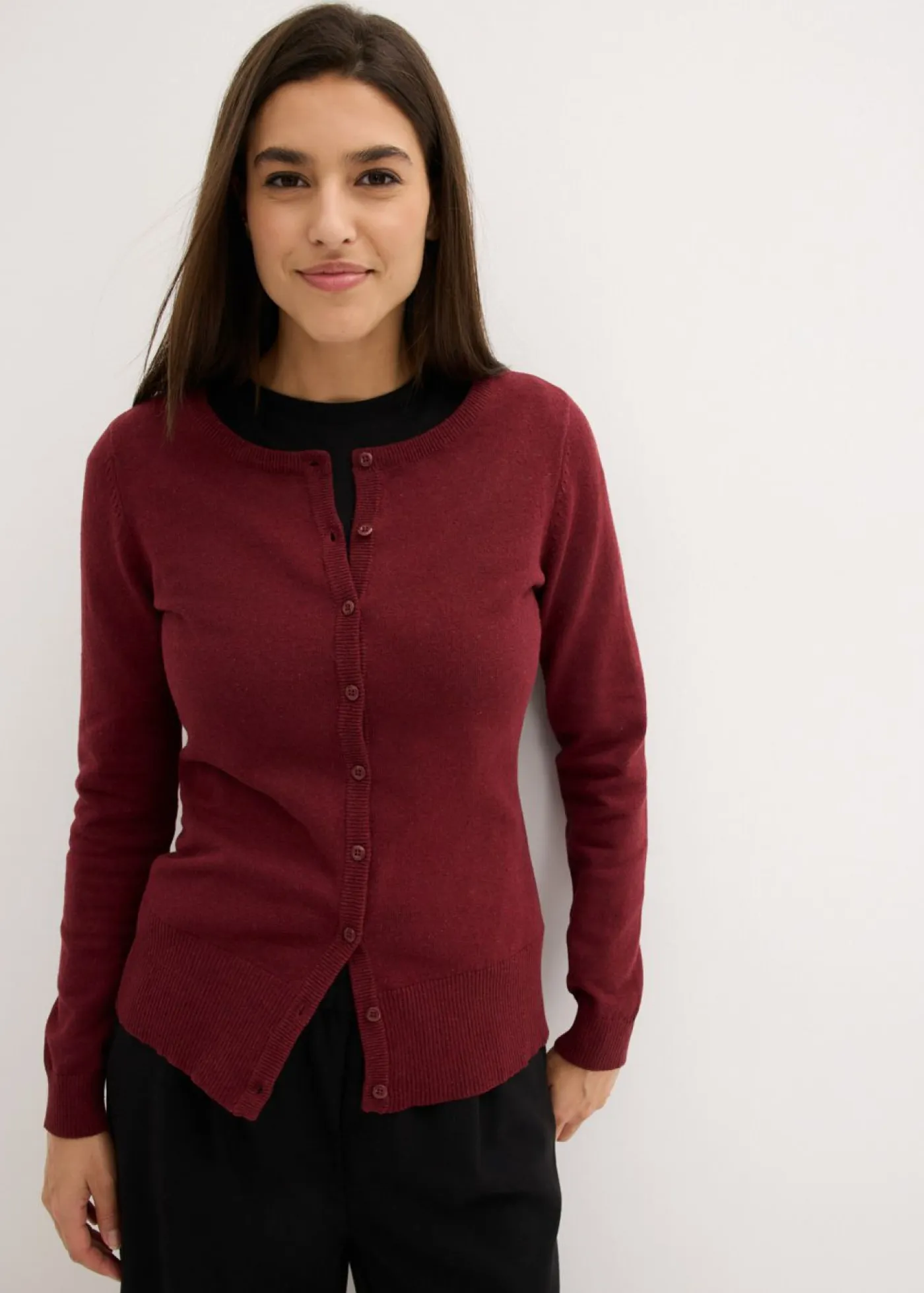 Mujer bonprix bonprix Chaqueta de punto fino con algodón reciclado