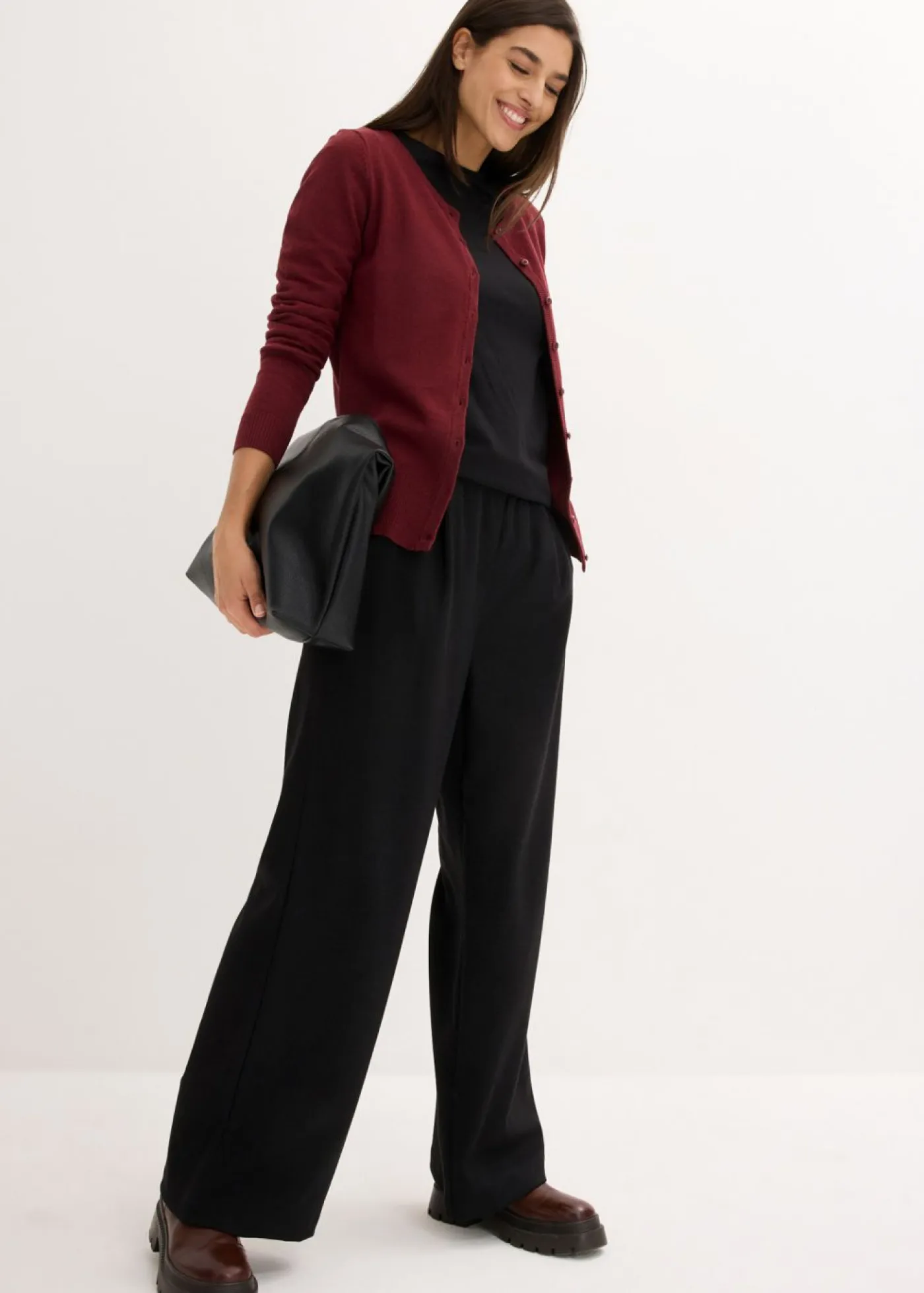 Mujer bonprix bonprix Chaqueta de punto fino con algodón reciclado