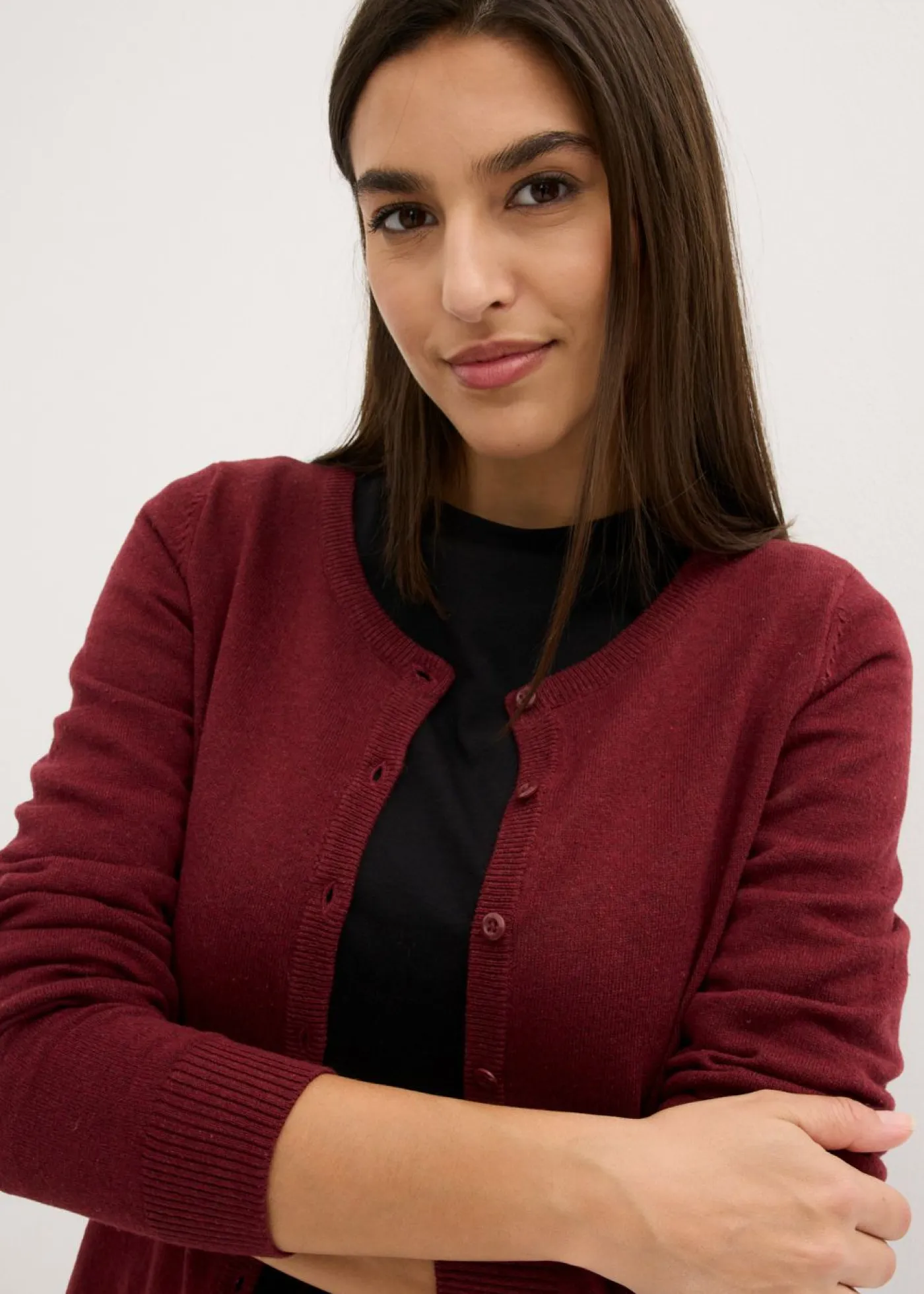 Mujer bonprix bonprix Chaqueta de punto fino con algodón reciclado