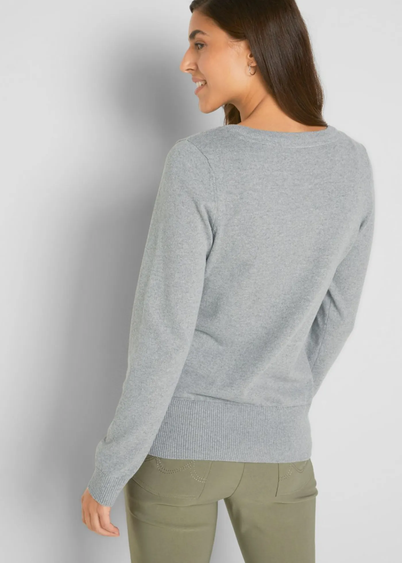 Mujer bonprix bonprix Chaqueta de punto fino con algodón reciclado