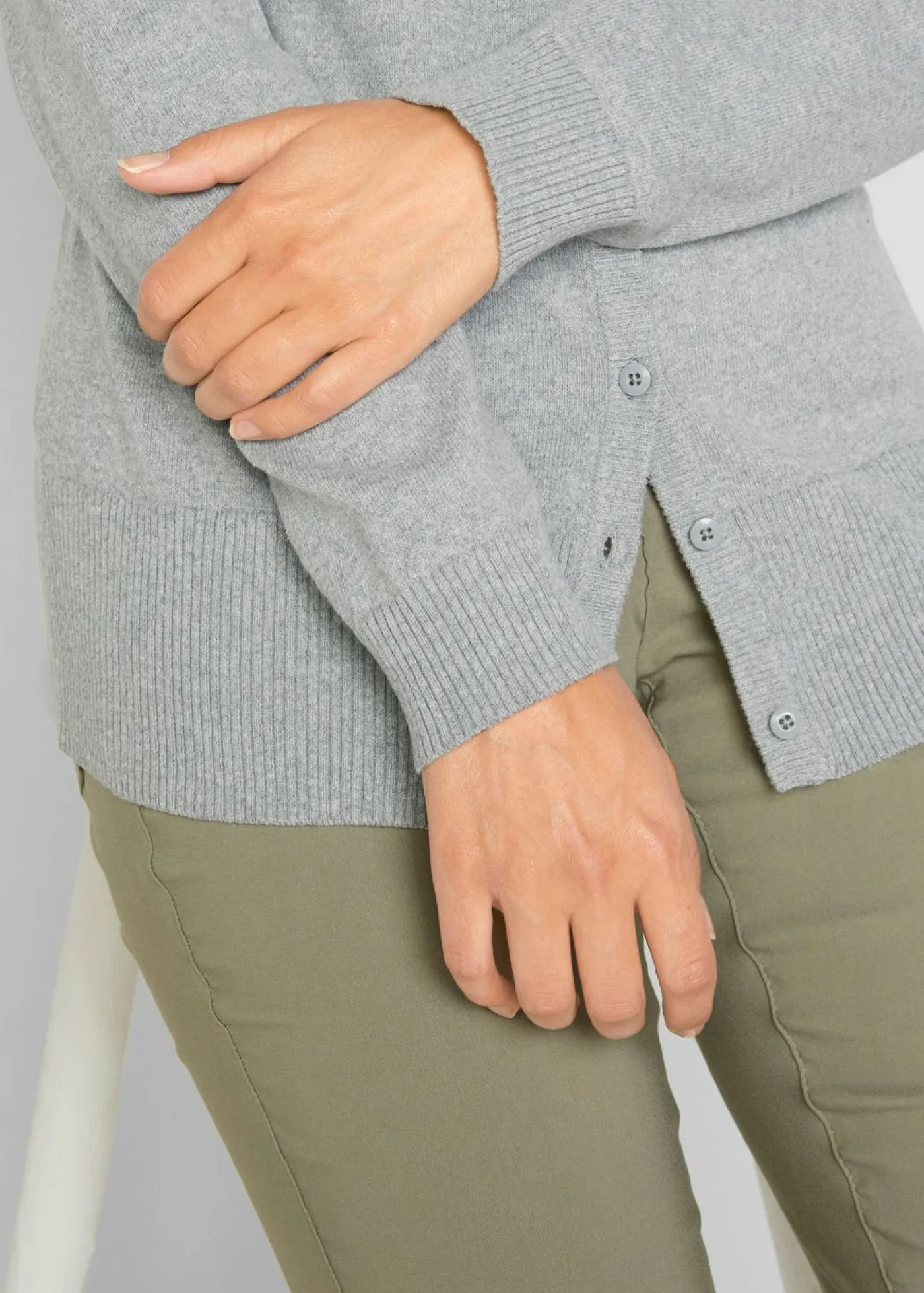 Mujer bonprix bonprix Chaqueta de punto fino con algodón reciclado