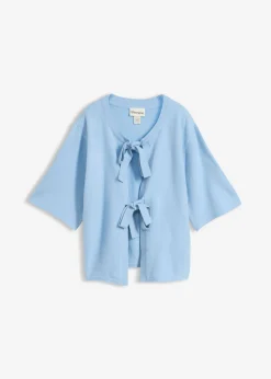 Mujer bonprix bonprix Chaqueta de punto fino con lazo