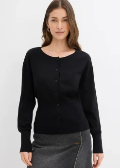 Mujer bonprix bonprix Chaqueta de punto fino con cuello redondo