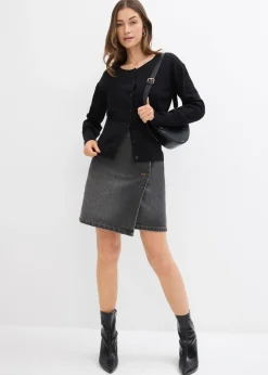 Mujer bonprix bonprix Chaqueta de punto fino con cuello redondo