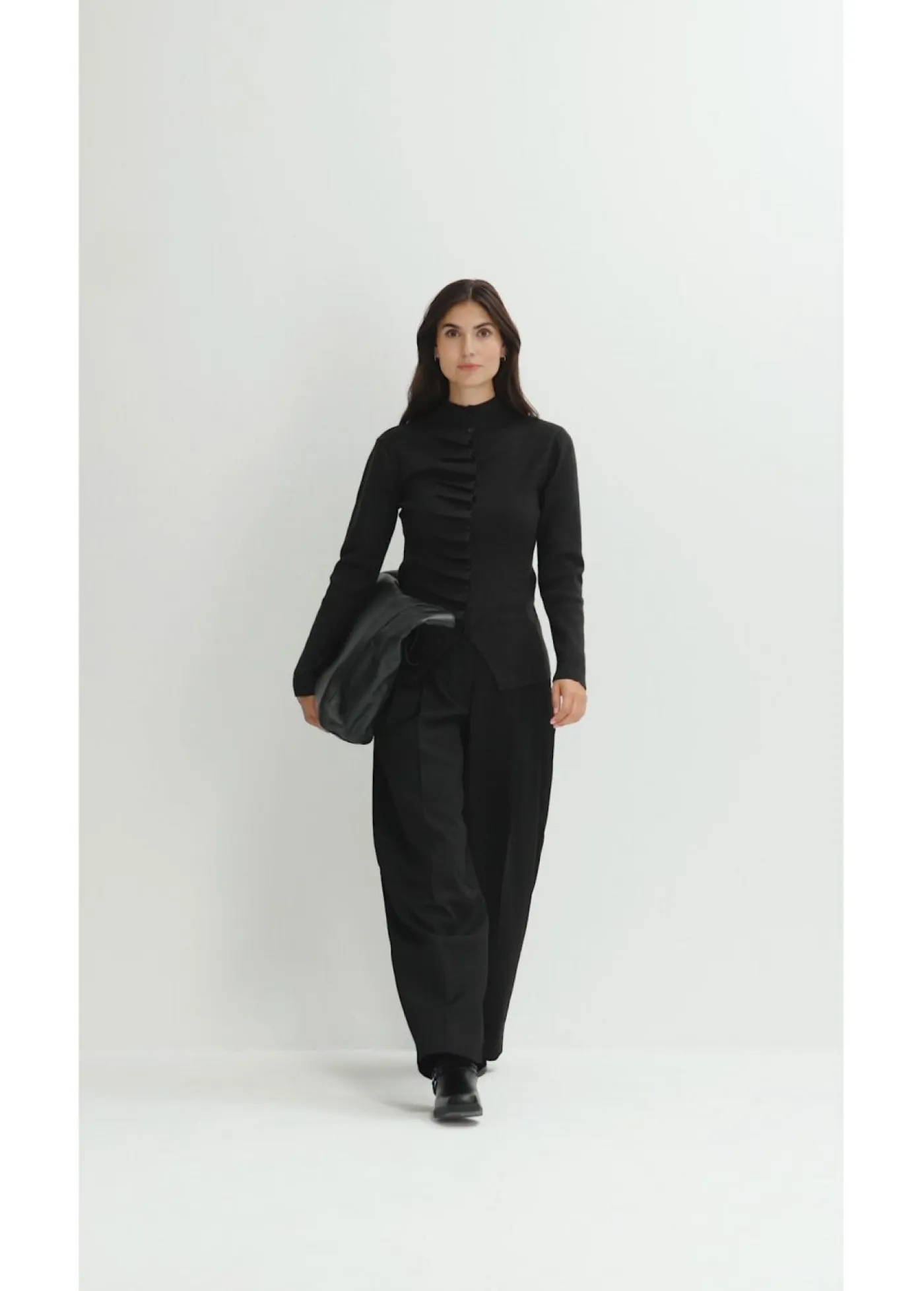 bonprix bonprix Esenciales|Jerséis>Chaqueta de punto fino de mezcla de viscosa suave Antracita jaspeado