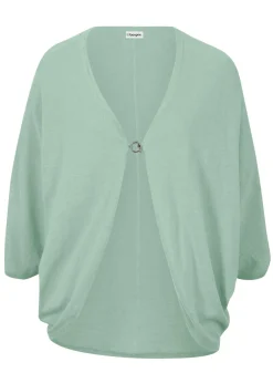 bonprix bonprix Jerséis|Novedades>Chaqueta de punto fino de algodón puro Verde pastel
