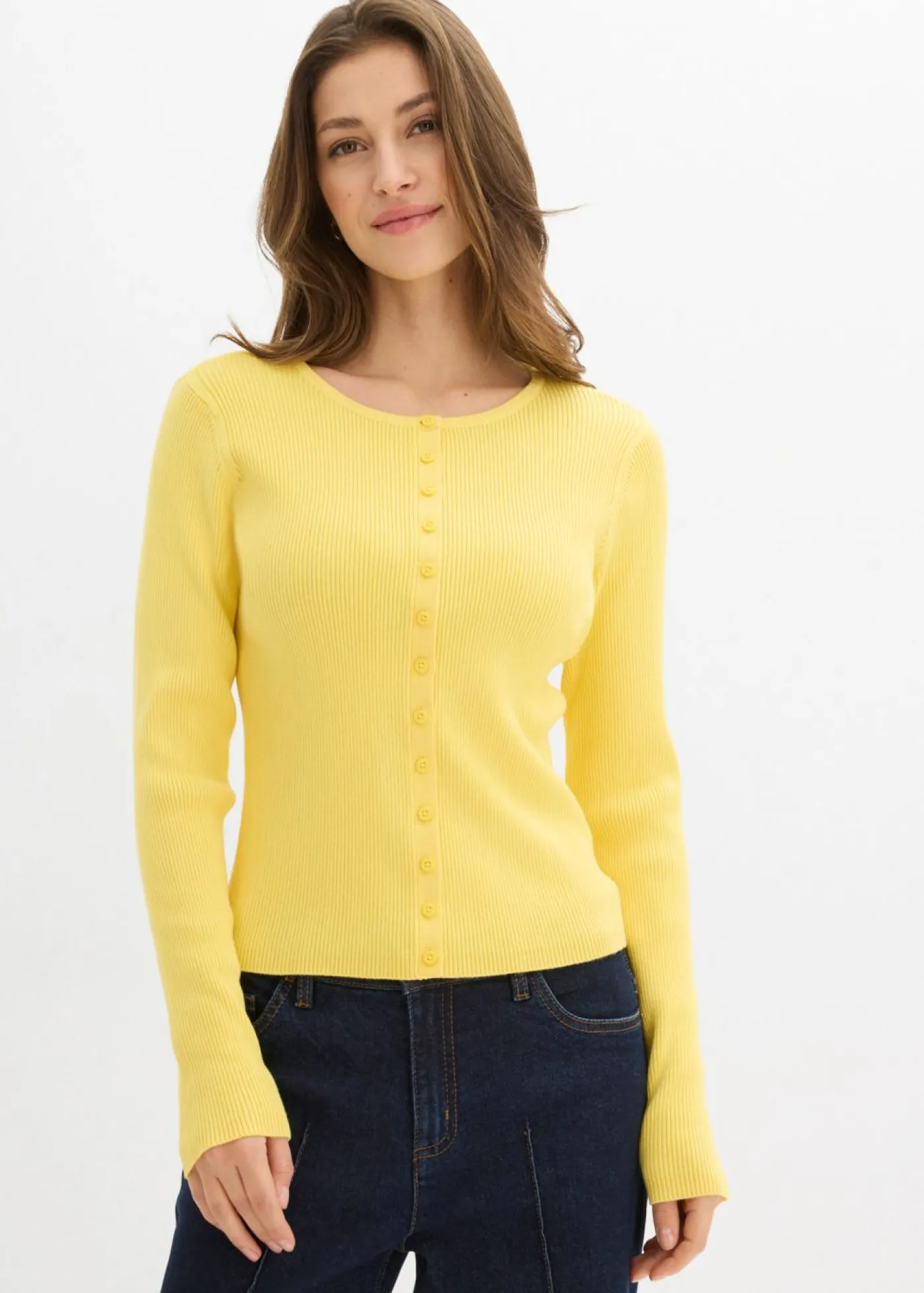 Mujer bonprix bonprix Chaqueta de punto fino de mezcla de viscosa suave