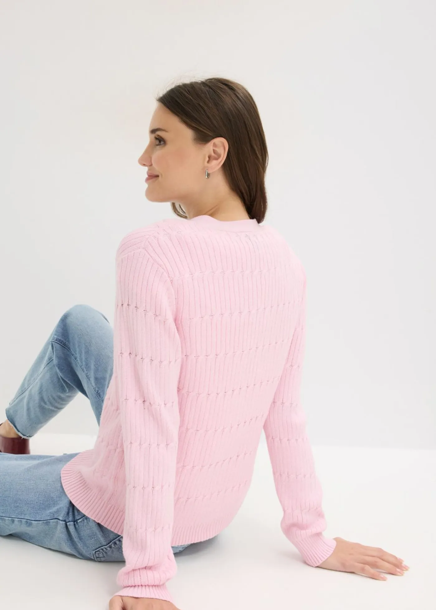 Mujer bonprix bonprix Chaqueta de punto fino de mezcla de viscosa