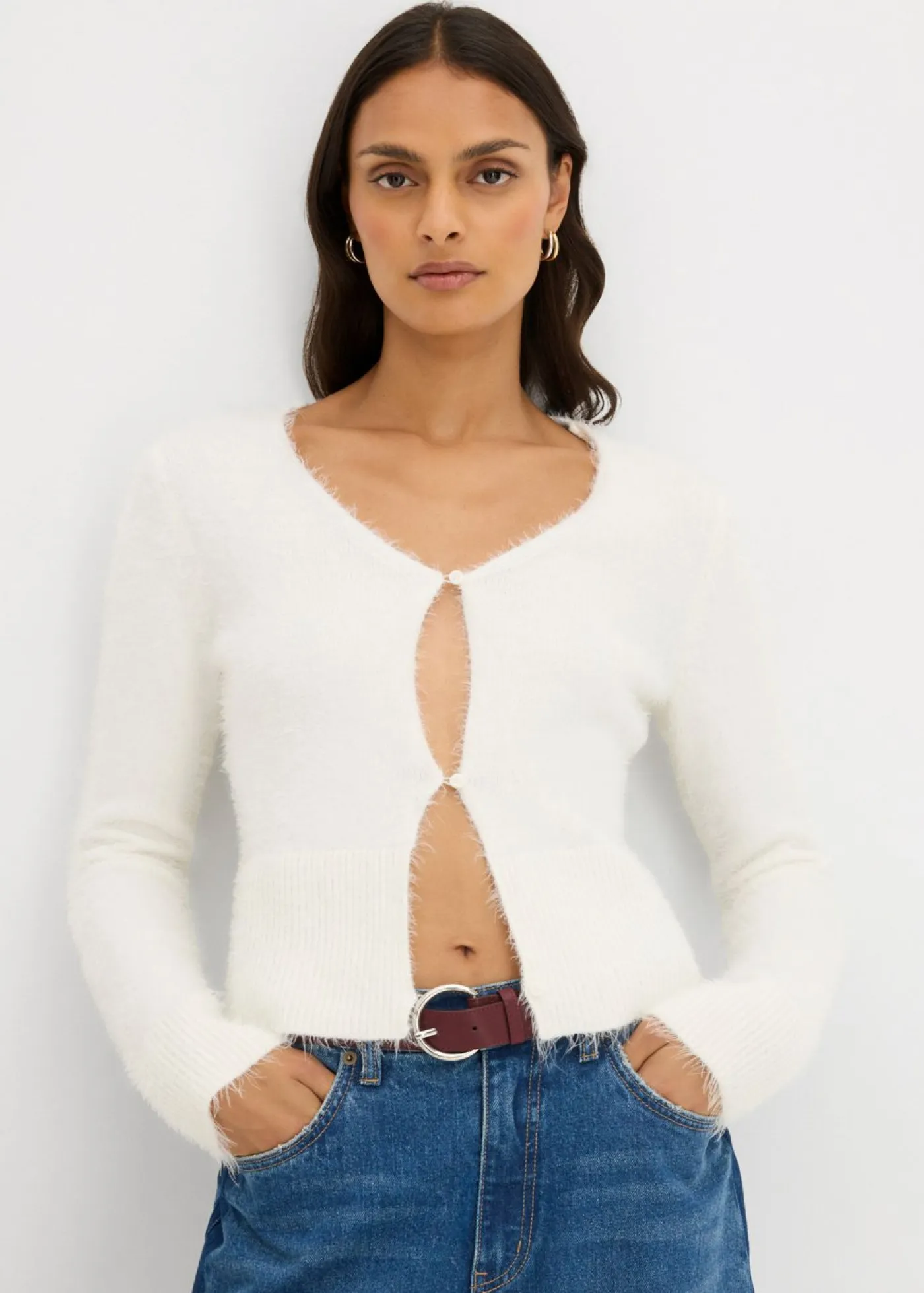 Mujer bonprix bonprix Chaqueta de punto fino de hilo suave