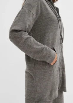 Mujer bonprix bonprix Chaqueta de punto fino de mezcla de viscosa con aspecto de punto