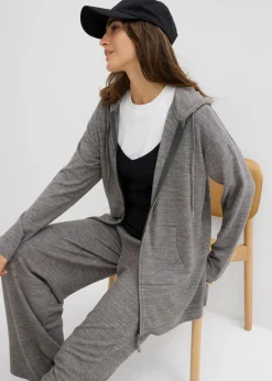 Mujer bonprix bonprix Chaqueta de punto fino de mezcla de viscosa con aspecto de punto