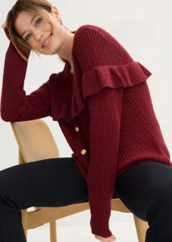 Mujer bonprix bonprix Chaqueta de punto fino de mezcla de algodón