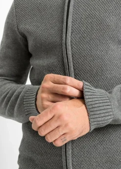 Hombre bonprix bonprix Chaqueta de punto fino de algodón puro