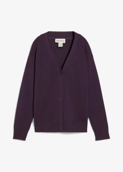 bonprix bonprix Básicos|Jerséis>Chaqueta de punto fino Milano de canalé Ciruela