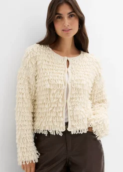 bonprix bonprix Jerséis|Ropa De Punto>Chaqueta de punto grueso Crudo