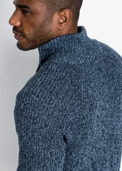 Hombre bonprix bonprix Chaqueta de punto grueso con capucha de suave mezcla de algodón