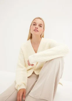 Mujer bonprix bonprix Chaqueta de punto grueso de suave mezcla de lana