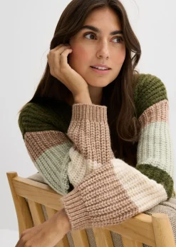 Mujer bonprix bonprix Chaqueta de punto grueso con degradado cromático