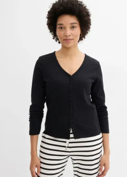 Mujer bonprix bonprix Chaqueta de punto grueso de algodón orgánico puro