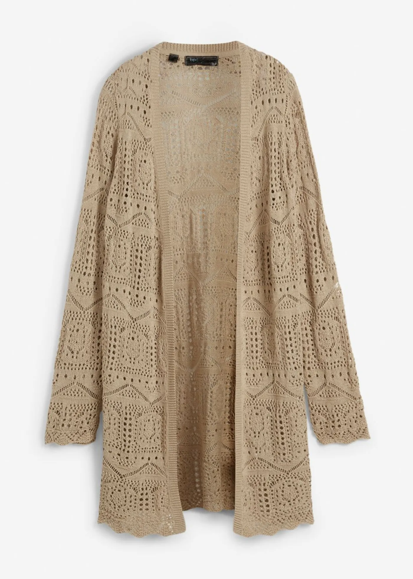 bonprix bonprix Jerséis|Ropa De Punto>Chaqueta de punto larga Beige