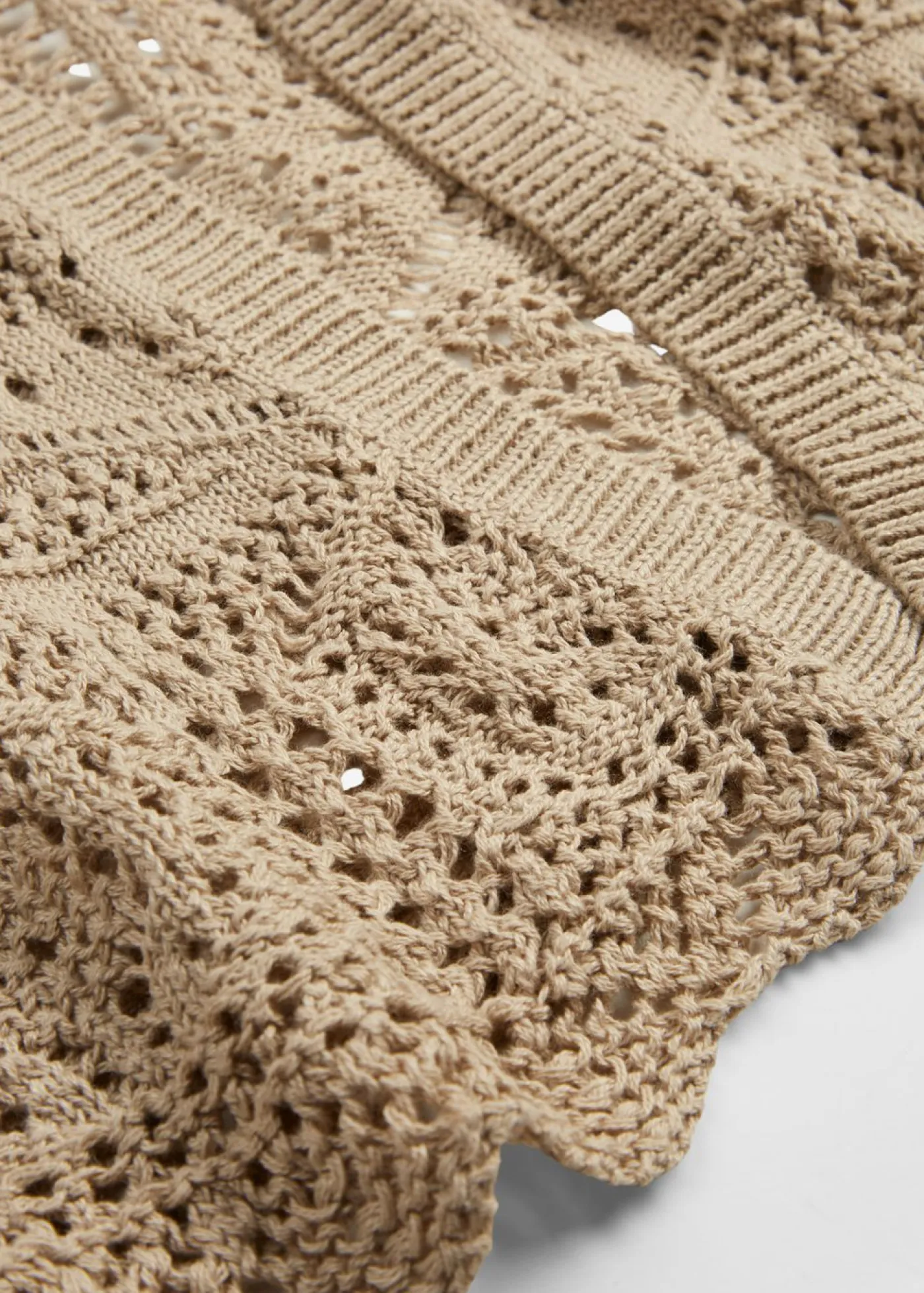 bonprix bonprix Jerséis|Ropa De Punto>Chaqueta de punto larga Beige