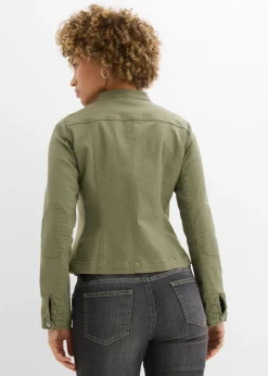 Mujer bonprix bonprix Chaqueta de sarga de algodón con insertos elásticos en los laterales