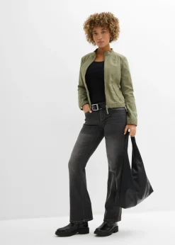 Mujer bonprix bonprix Chaqueta de sarga de algodón con insertos elásticos en los laterales