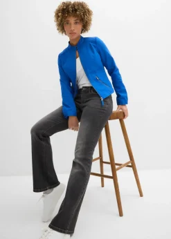 Mujer bonprix bonprix Chaqueta de sarga de algodón con insertos elásticos en los laterales