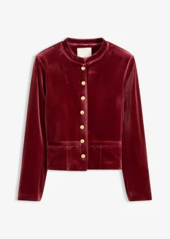 bonprix bonprix Chaquetas Y Abrigos>Chaqueta de terciopelo Rojo rubí