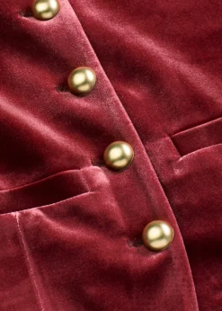 bonprix bonprix Chaquetas Y Abrigos>Chaqueta de terciopelo Rojo rubí