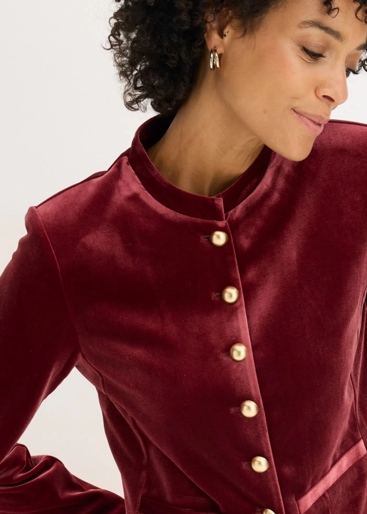 bonprix bonprix Chaquetas Y Abrigos>Chaqueta de terciopelo Rojo rubí