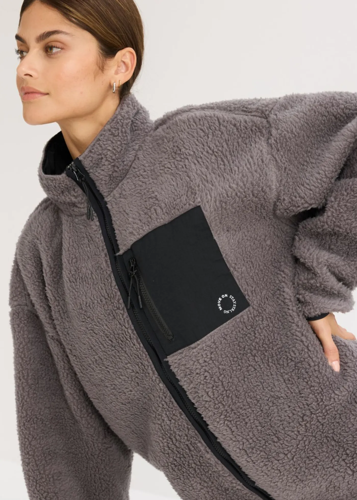 bonprix bonprix Ropa Deportiva|Chaquetas Y Abrigos>Chaqueta deportiva funcional con corte holgado Pizarra + negro