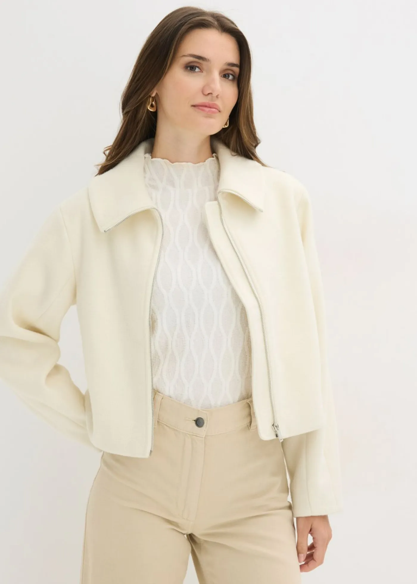 bonprix bonprix Chaquetas Y Abrigos|Novedades>Chaqueta forrada oversize Blanco lana