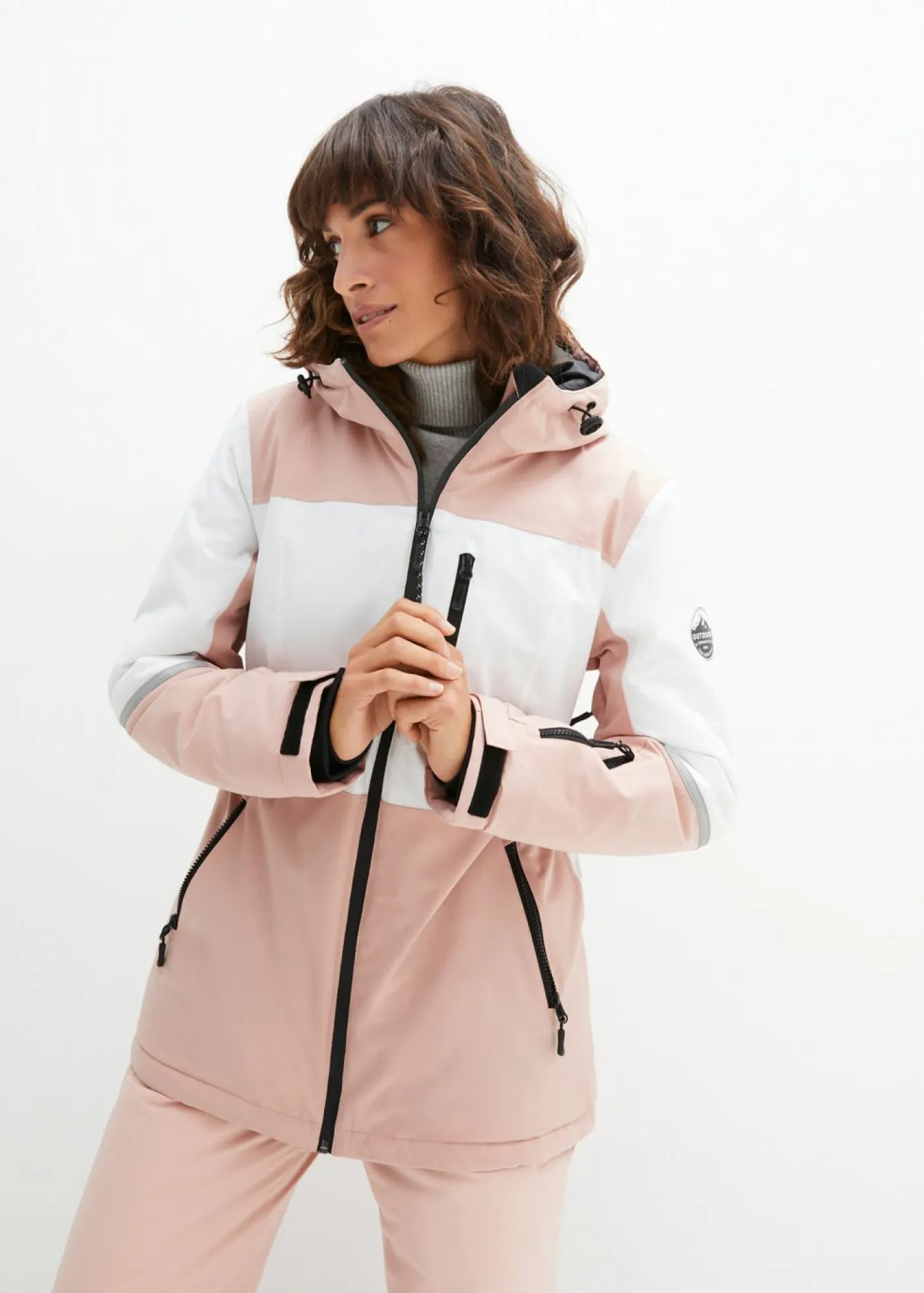 bonprix bonprix Ropa Para El Aire Libre|Ropa Deportiva>Chaqueta funcional de esquí de material impermeable Rosa vintage