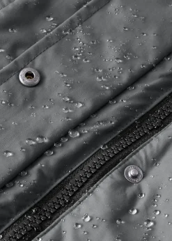 bonprix bonprix Chaquetas Y Abrigos>Chaqueta funcional de trekking con capucha, diseño largo y tejido impermeable pizarra