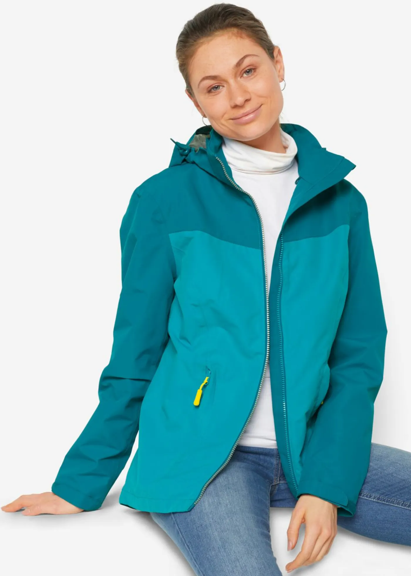 Mujer bonprix bonprix Chaqueta funcional impermeable con capucha