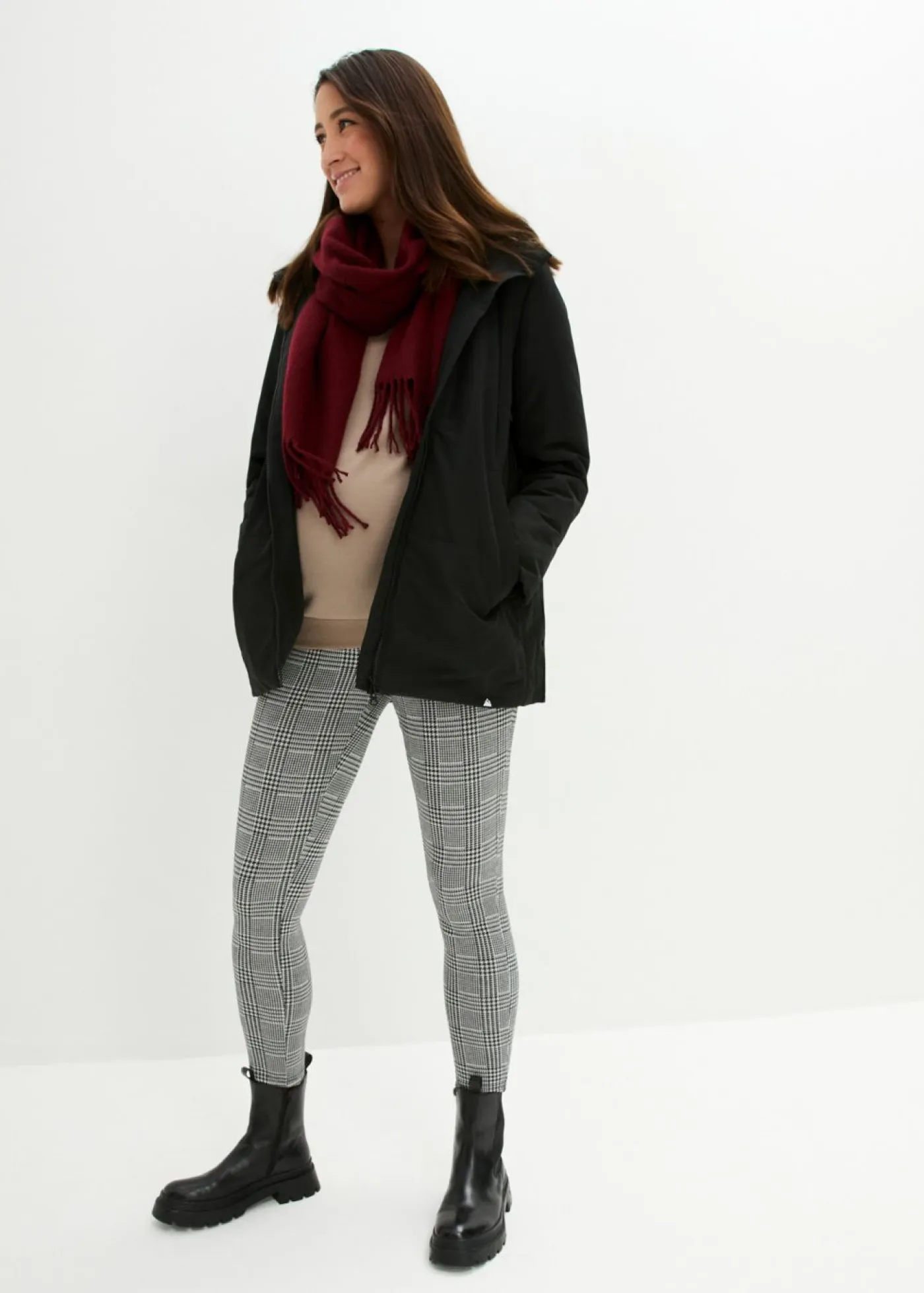 Mujer bonprix bonprix Chaqueta funcional premamá, 3 en 1, ligeramente guateada y con función de porteo