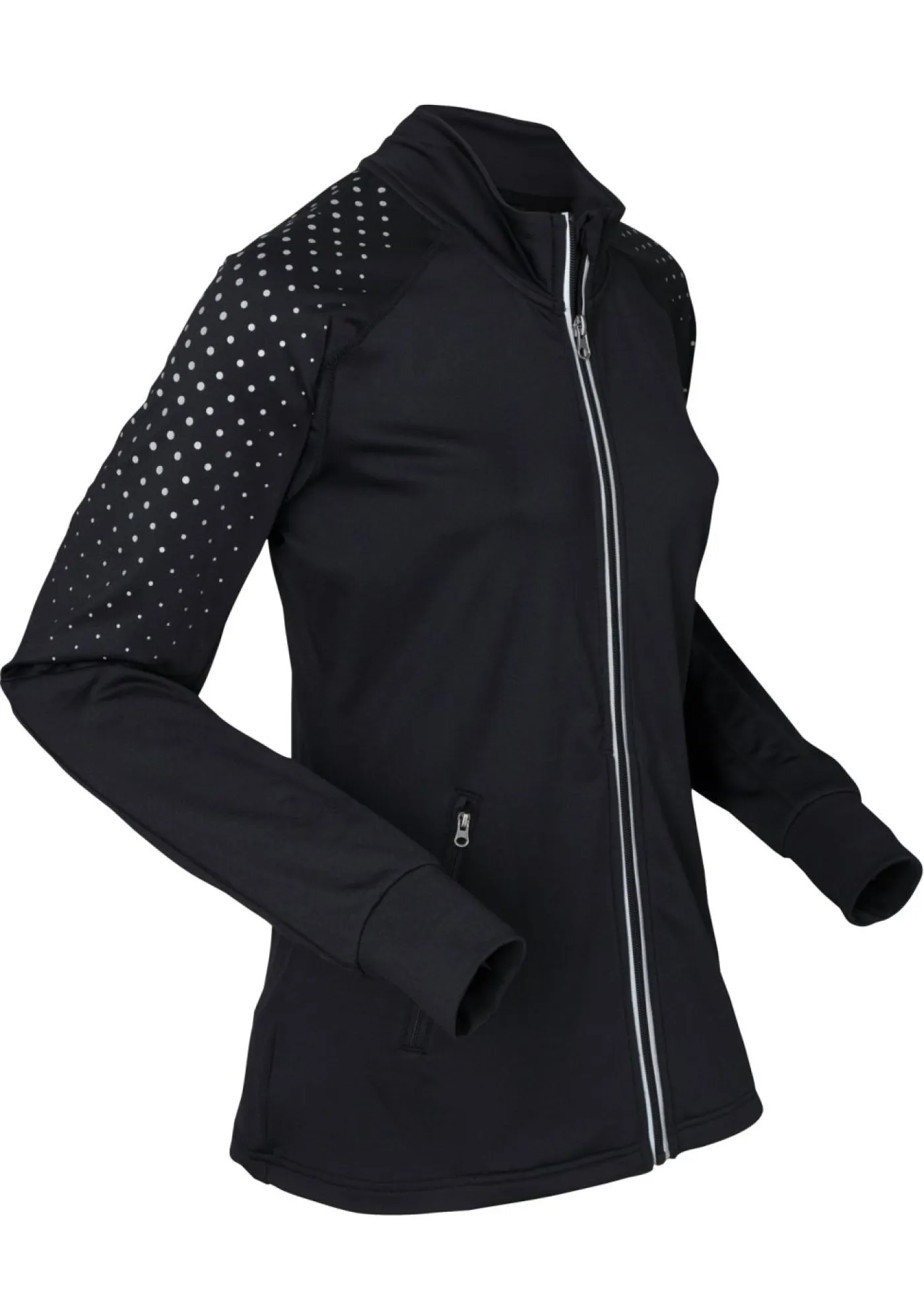 bonprix bonprix Ropa Térmica|Ropa Para El Aire Libre>Chaqueta funcional térmica con estampado reflectante Negro de lunares