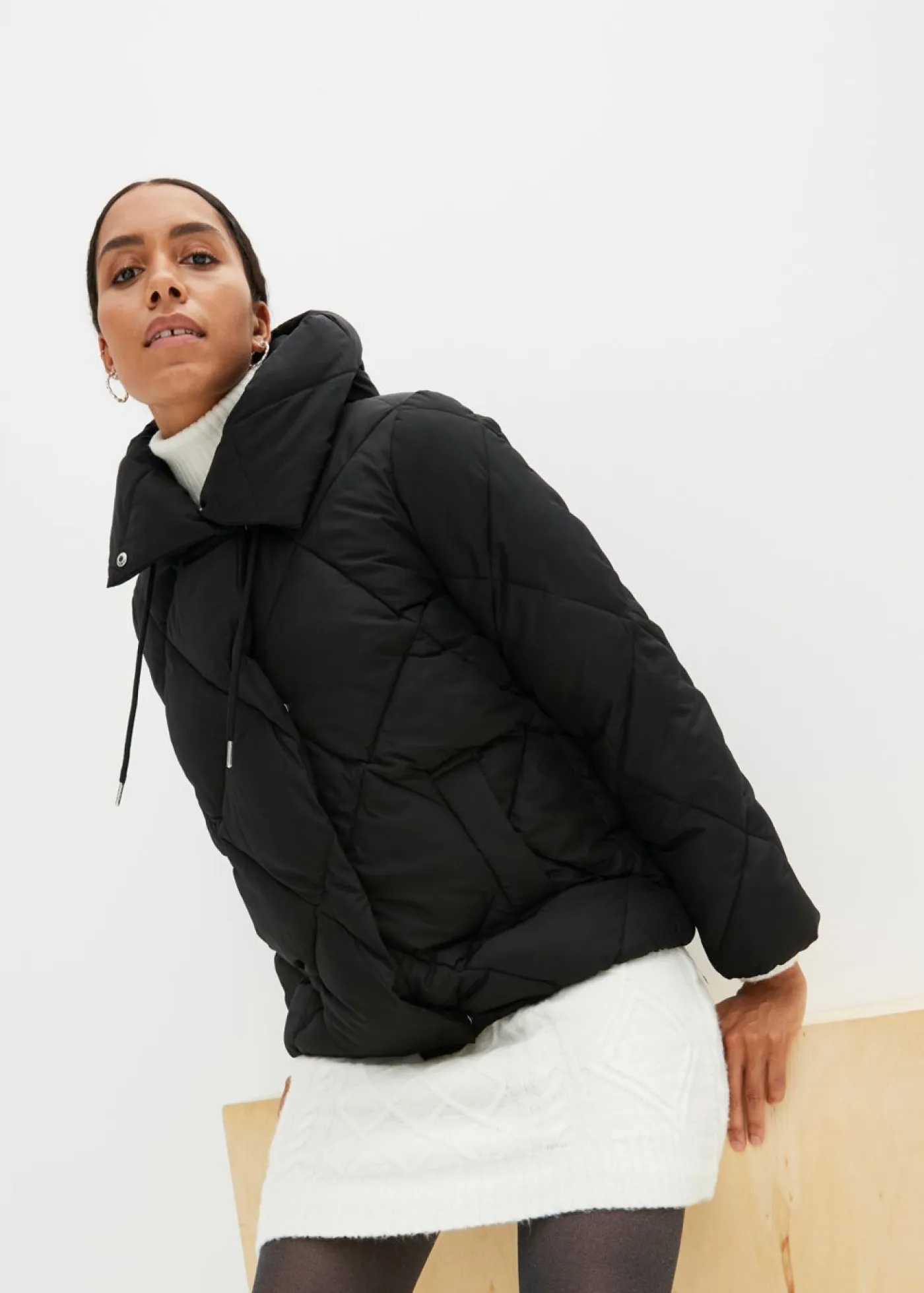 bonprix bonprix Chaquetas Y Abrigos>Chaqueta guateada Negro